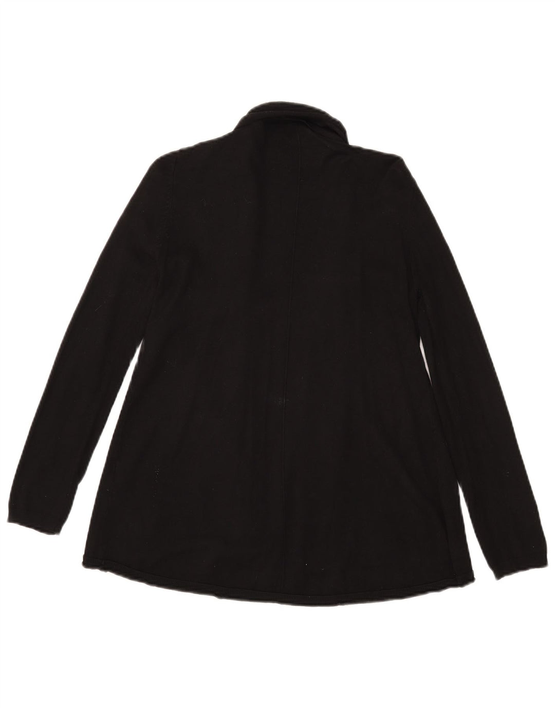 Suéter cardigã aberto feminino Zara Reino Unido 10 pequeno viscose preta