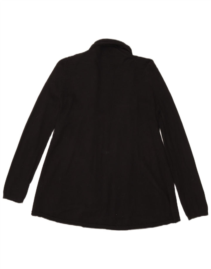 Suéter cardigã aberto feminino Zara Reino Unido 10 pequeno viscose preta