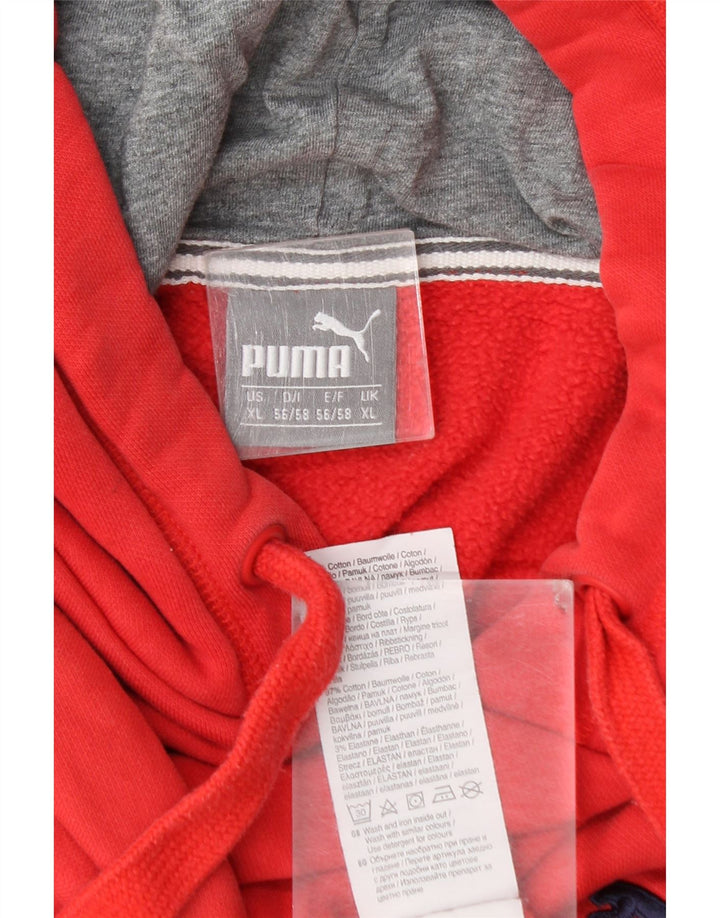 Puma Mens Hoodie Jumper XL Algodão Vermelho