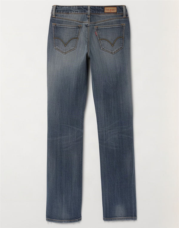 Calça jeans feminina Levi's 470 Straight W29 L34 azul algodão