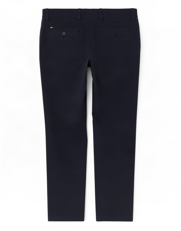 Tommy Hilfiger Mens Slim Fit Chino Calças W32 L30 Azul Marinho Algodão