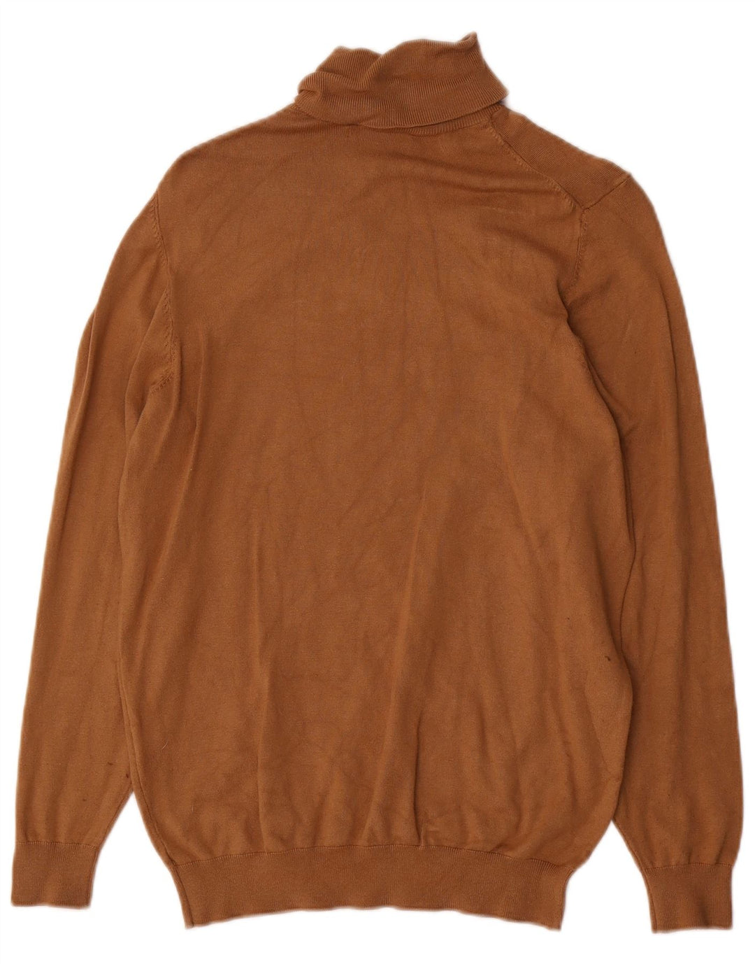 Suéter feminino Zara com gola redonda e viscose marrom pequena Reino Unido 10