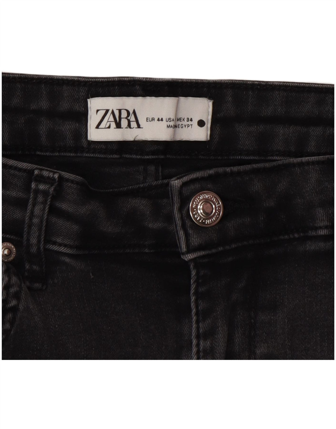 Zara Jeans feminino queimado EU 44 XL W34 L34 cinza