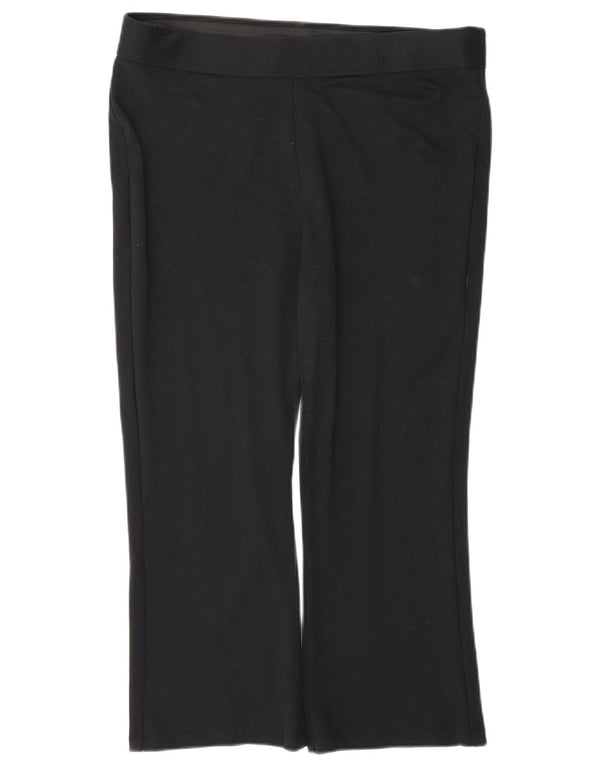 Calça de treino feminina Marks & Spencer Reino Unido 14 grande viscose preta