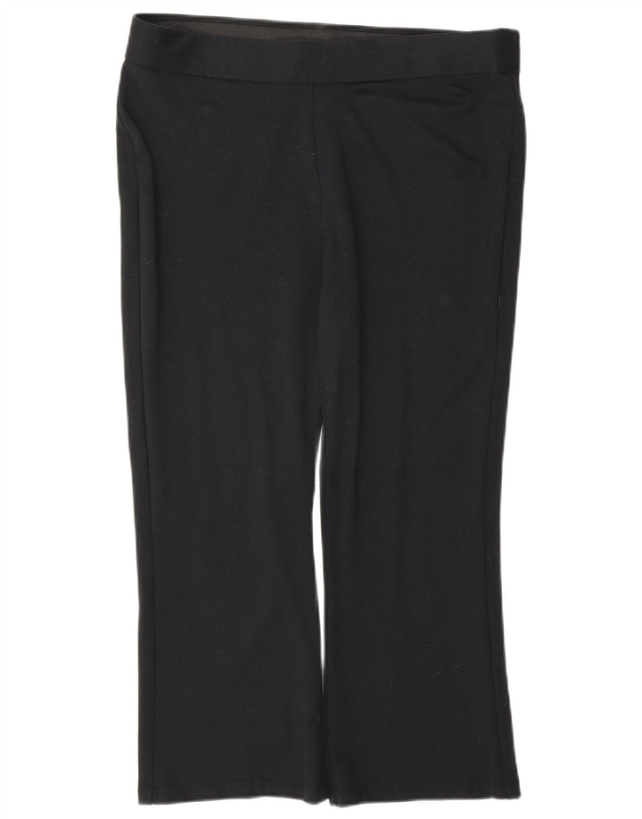 Calça de treino feminina Marks & Spencer Reino Unido 14 grande viscose preta