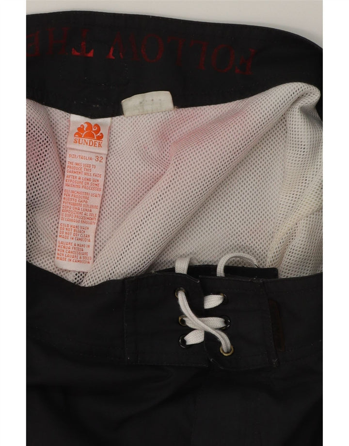 Shorts de natação masculino SUNDEK poliéster floral cinza médio