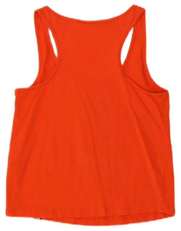 Ellesse Womens Graphic Vest Top UK 6 XS Laranja Algodão