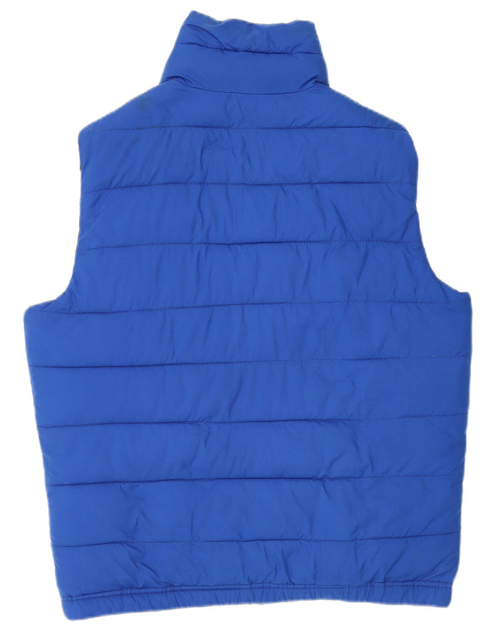 Colete acolchoado reversível masculino Hollister UK 38 poliéster azul marinho médio