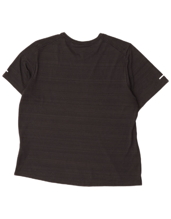 Camiseta Nike Feminina Dri Fit Top UK 18 XL Preto Listrado Poliéster