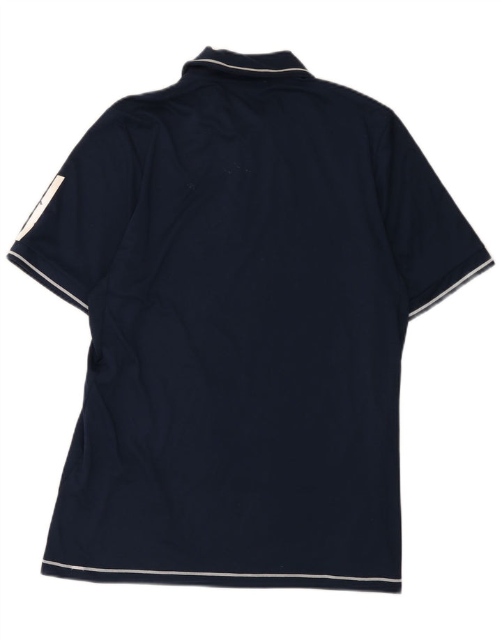 Camisa polo masculina Adidas Climacool pequena azul marinho poliéster