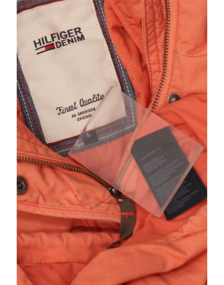 Jaqueta parka feminina com capuz grande TOMMY HILFIGER Reino Unido 10 pequena laranja