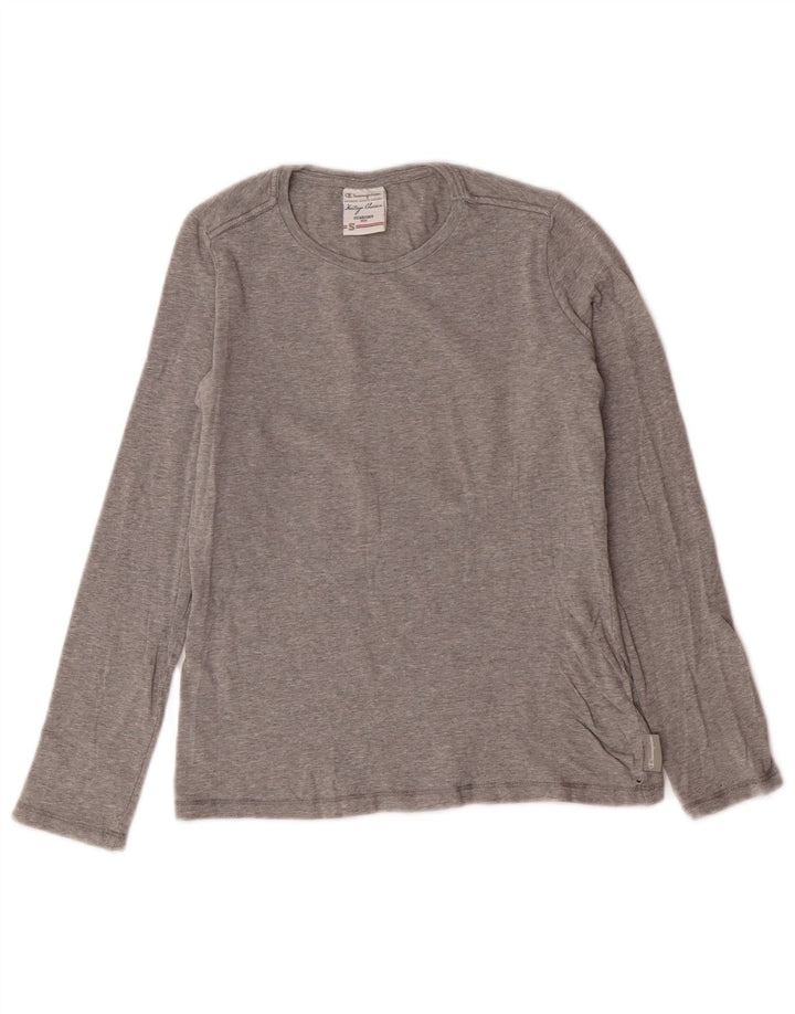 CHAMPION Top feminino Heritage Classics manga comprida Reino Unido 10 pequeno cinza