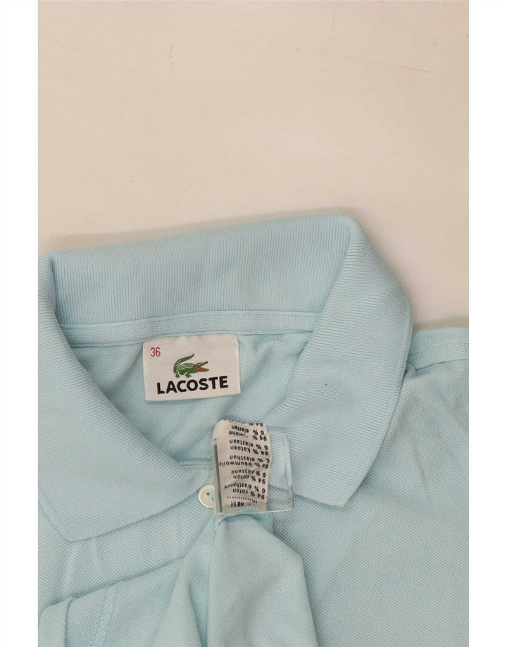 Camisa polo feminina Lacoste tamanho 36 pequeno algodão azul