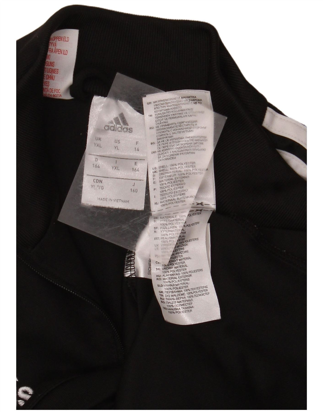 ADIDAS Boys Climacool Pullover Top de treino 13-14 anos XL preto