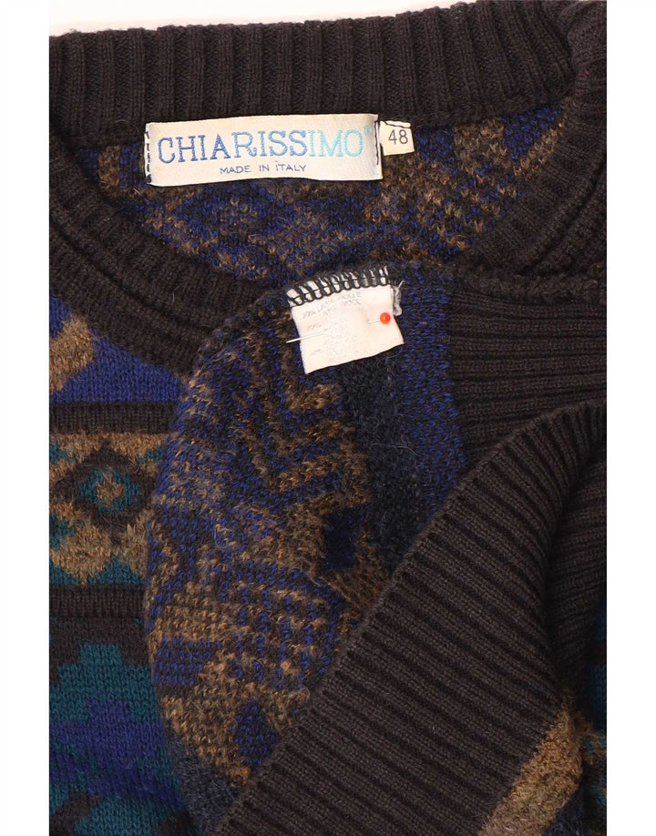 Suéter masculino Chiarissimo com gola redonda IT 48 médio multicolorido
