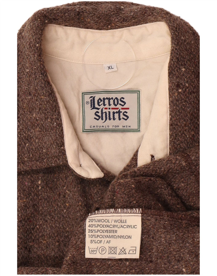 Camiseta masculina Lerros XL marrom manchado acrílico