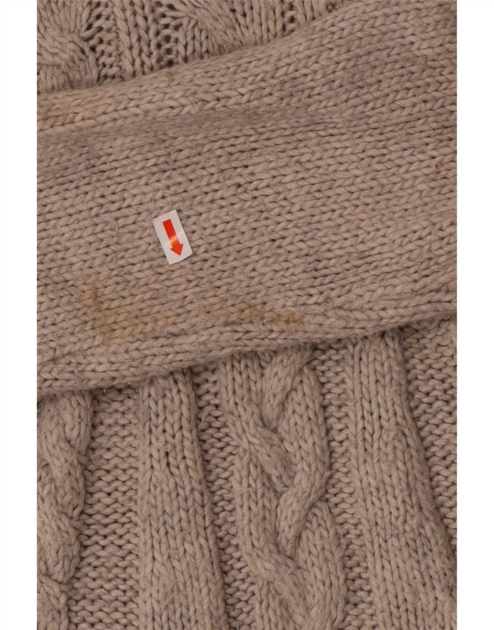 Suéter feminino Marks & Spencer com gola redonda Reino Unido 10 pequeno cinza acrílico