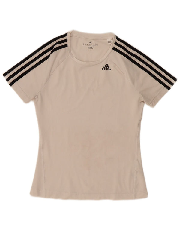 Camiseta Adidas Climalite Feminina Top UK 4/6 XS Off White Poliéster