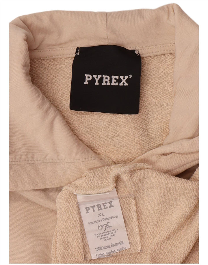Jumper com capuz gráfico masculino Pyrex XL algodão bege