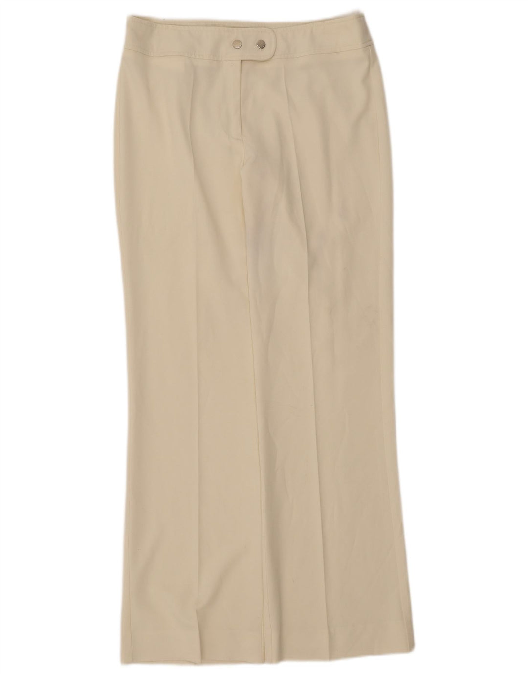 ROCCOBAROCCO Calça feminina de terno reto IT 44 Médio W27 L30 Off White