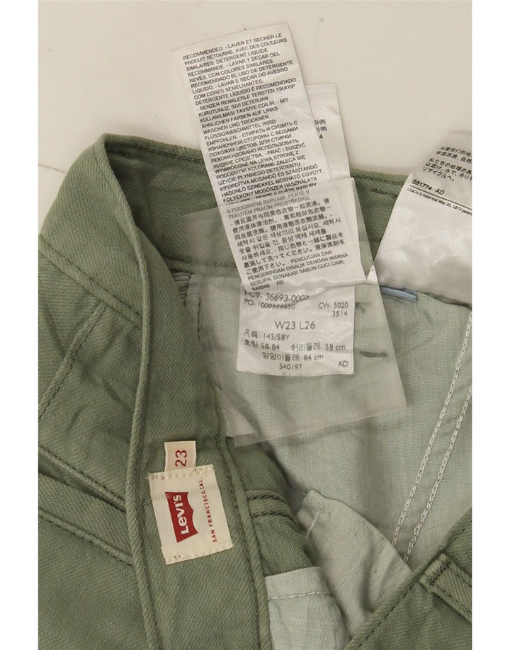 Calça cargo reta feminina Levi's W23 L26 algodão verde