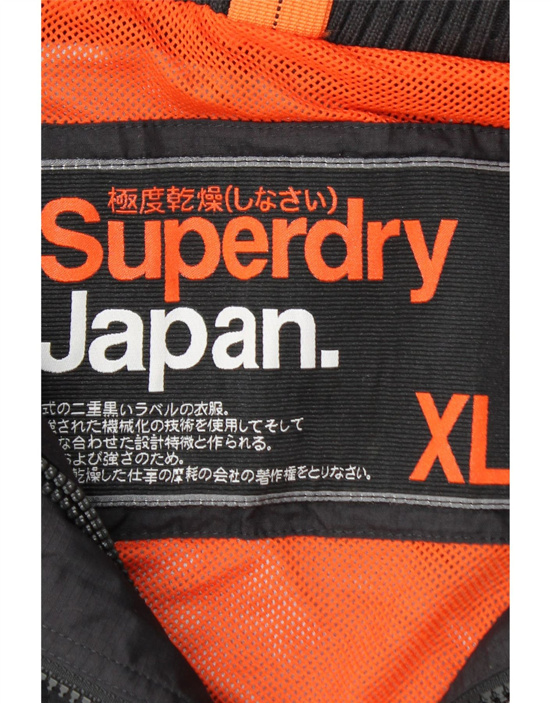 Jaqueta de chuva feminina SUPERDRY Graphic UK 18 XL preto nylon