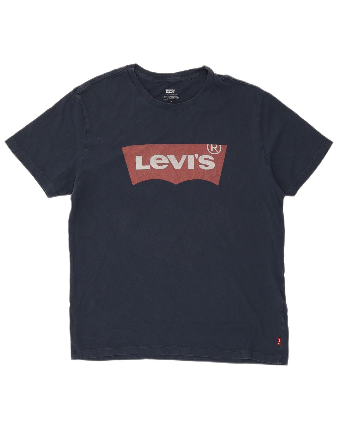 Camiseta gráfica masculina LEVI'S Top médio algodão azul marinho