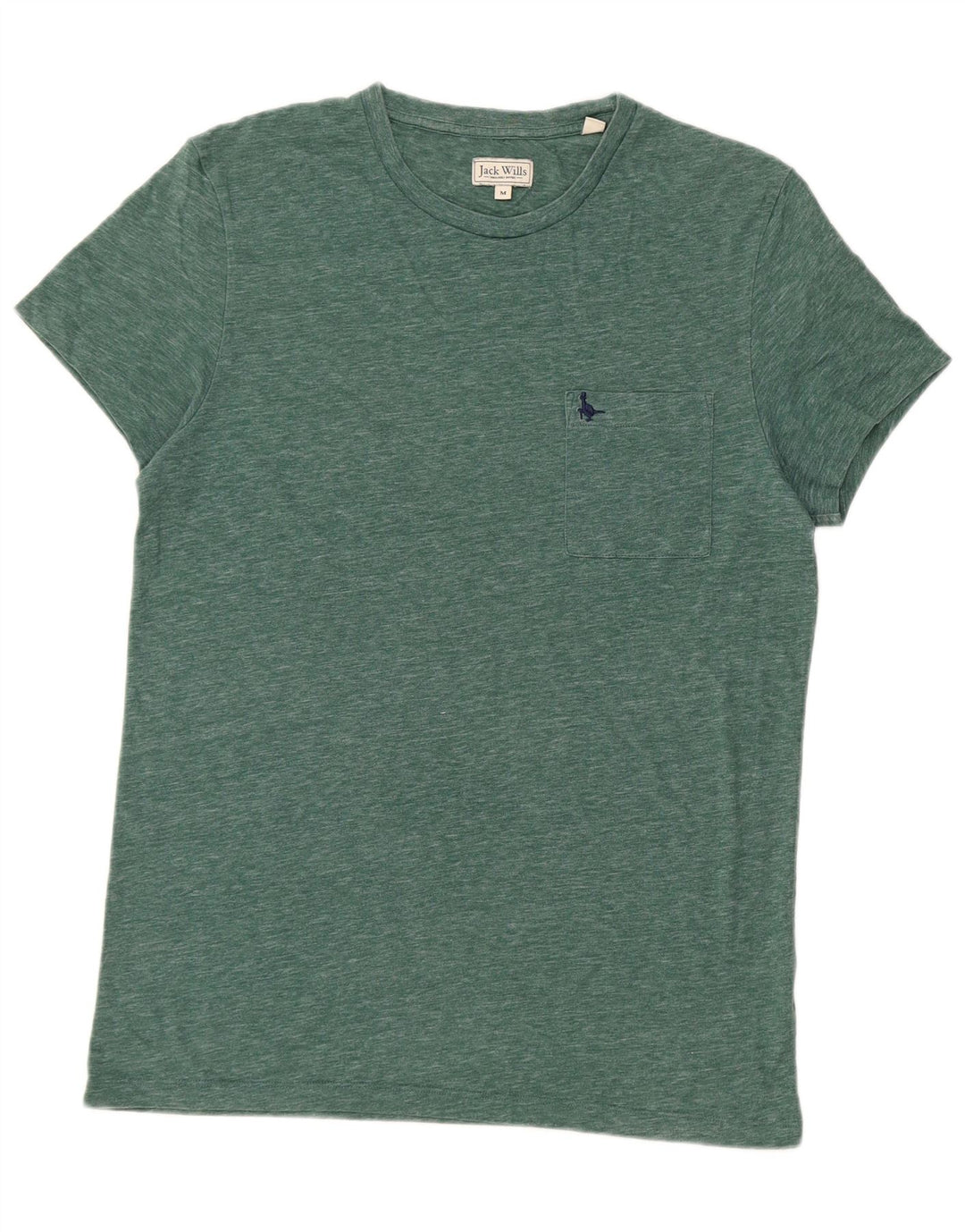 Jack Wills Camiseta masculina de algodão manchado verde médio