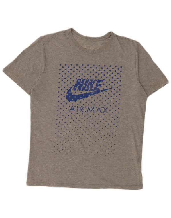 Camiseta Nike masculina Air Max Graphic Top cinza médio algodão
