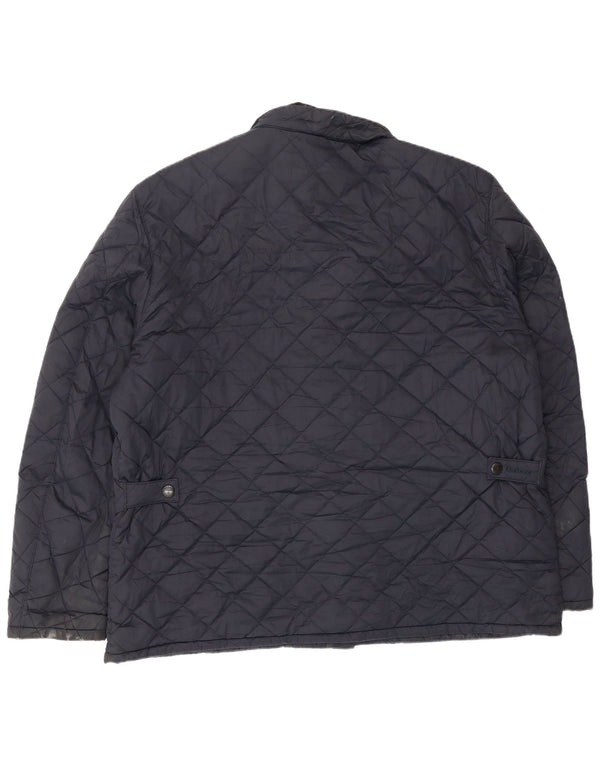 Jaqueta acolchoada masculina Barbour UK 44 2XL poliéster azul marinho