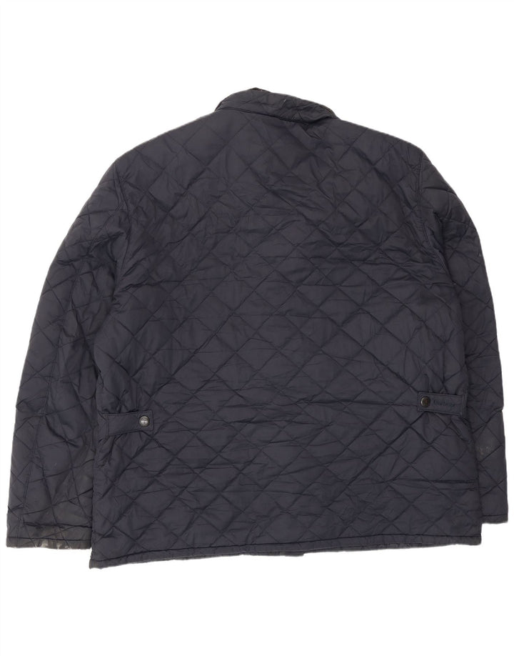 Jaqueta acolchoada masculina Barbour UK 44 2XL poliéster azul marinho