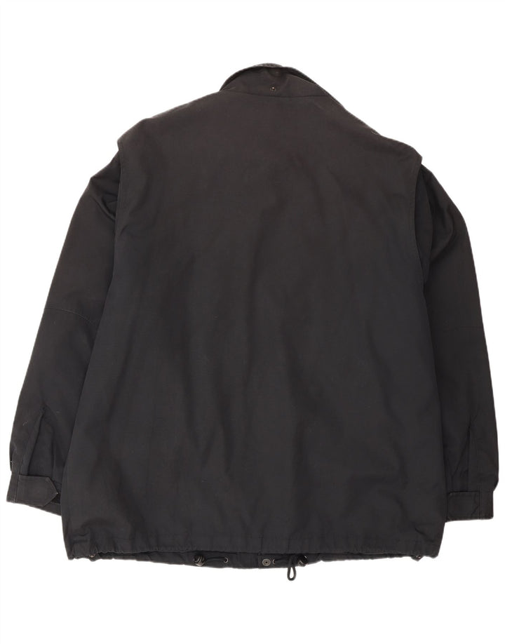 Jaqueta corta-vento masculina Fila IT 50 grande poliéster preto