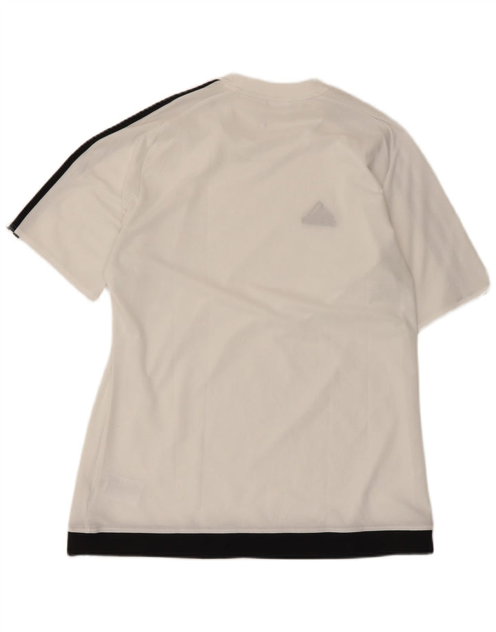 Adidas Mens Climalite Camiseta Top Médio Branco Colourblock Poliéster