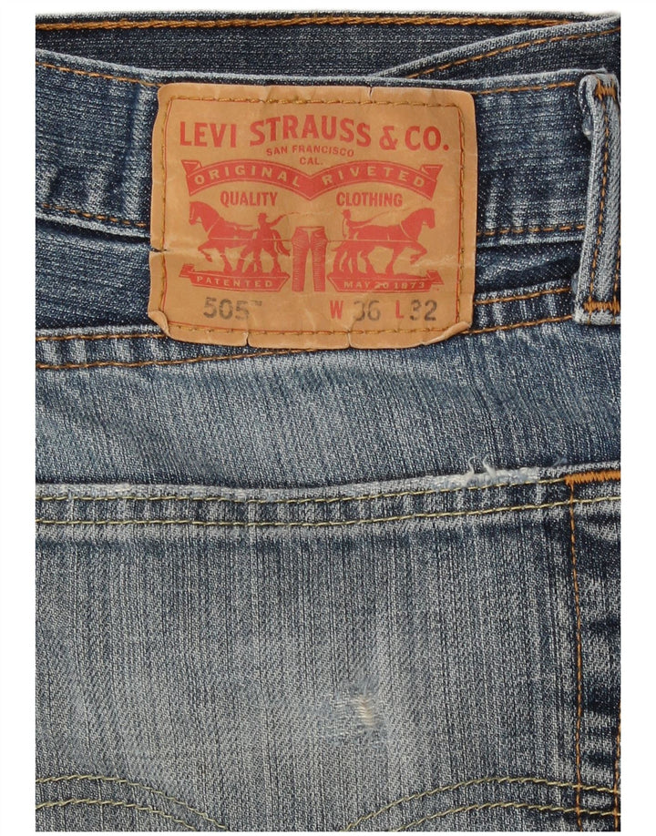Levi's Masculino 505 Straight Jeans W34 L32 Azul Algodão