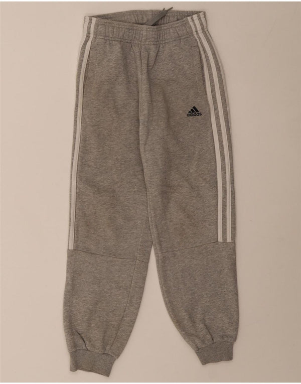 Adidas meninos calças de treino joggers 9-10 anos algodão cinza