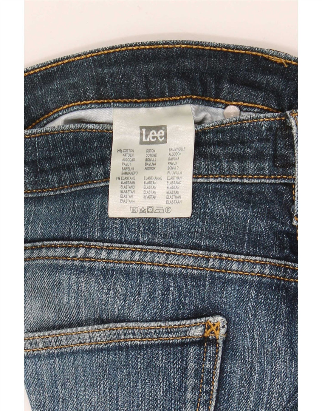 Lee Mens Blake Straight Jeans W33 L32 Azul Algodão