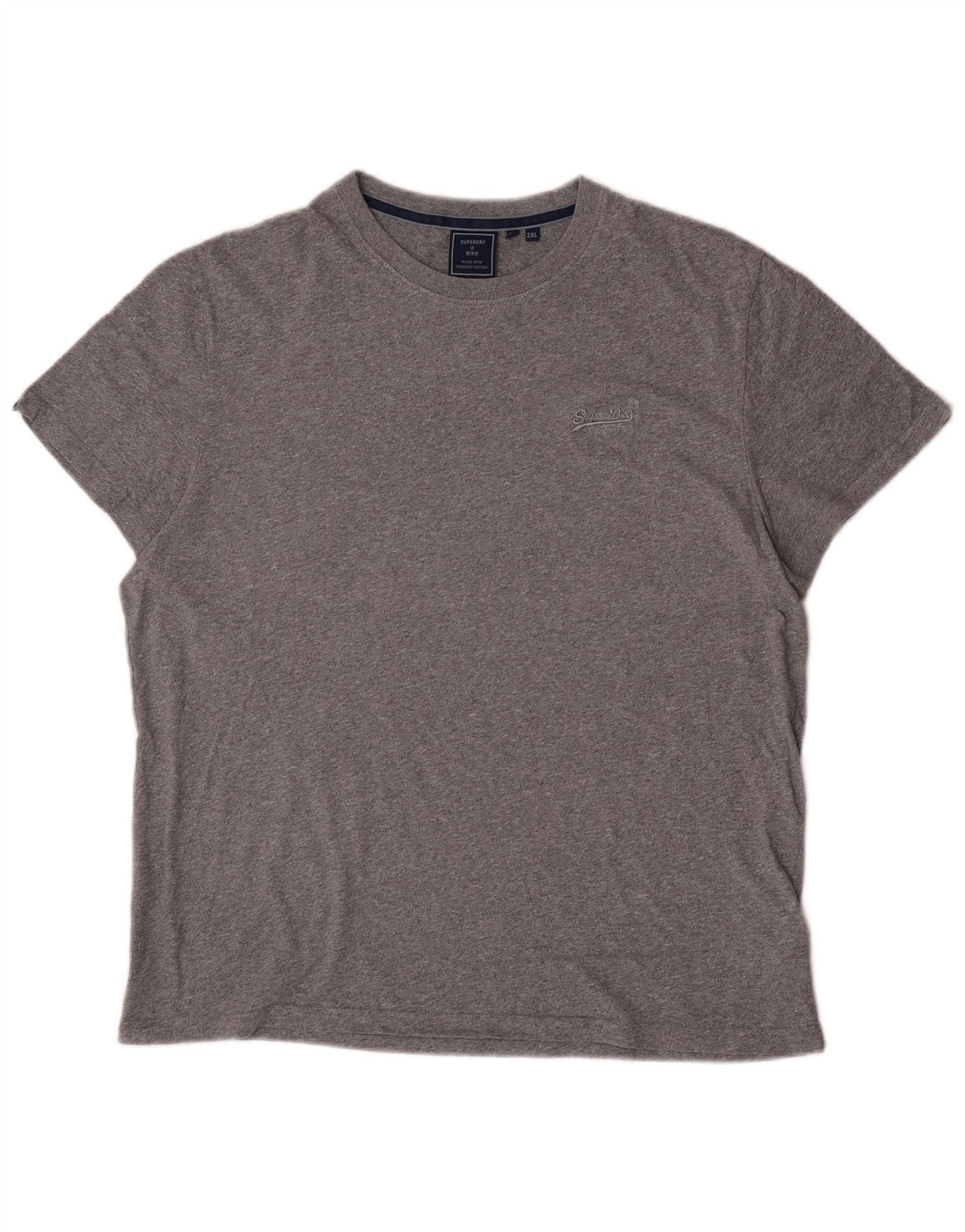 Camiseta feminina Superdry Top 2XL algodão cinza