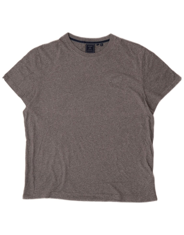 Camiseta feminina Superdry Top 2XL algodão cinza