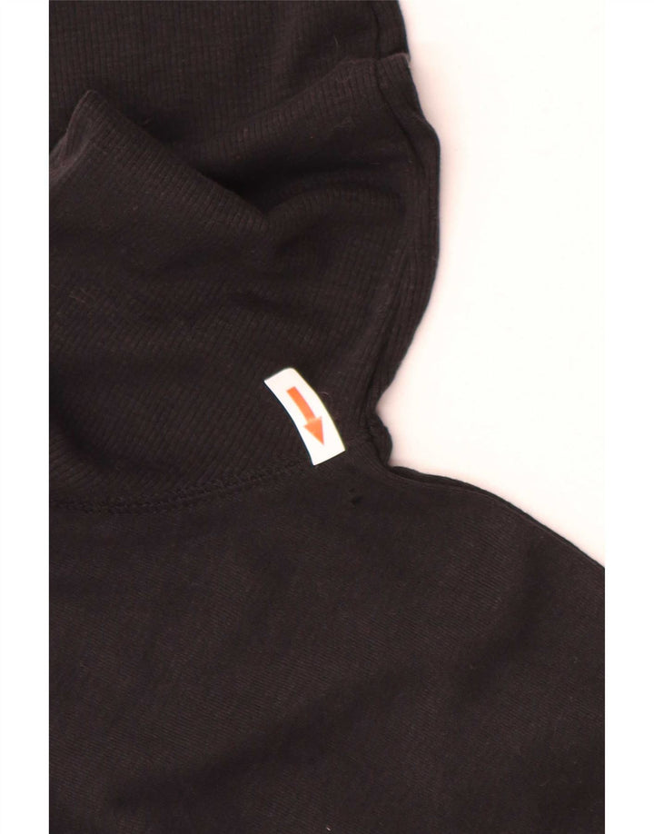 Suéter feminino Marks & Spencer Longline com gola redonda Reino Unido 10 pequeno preto