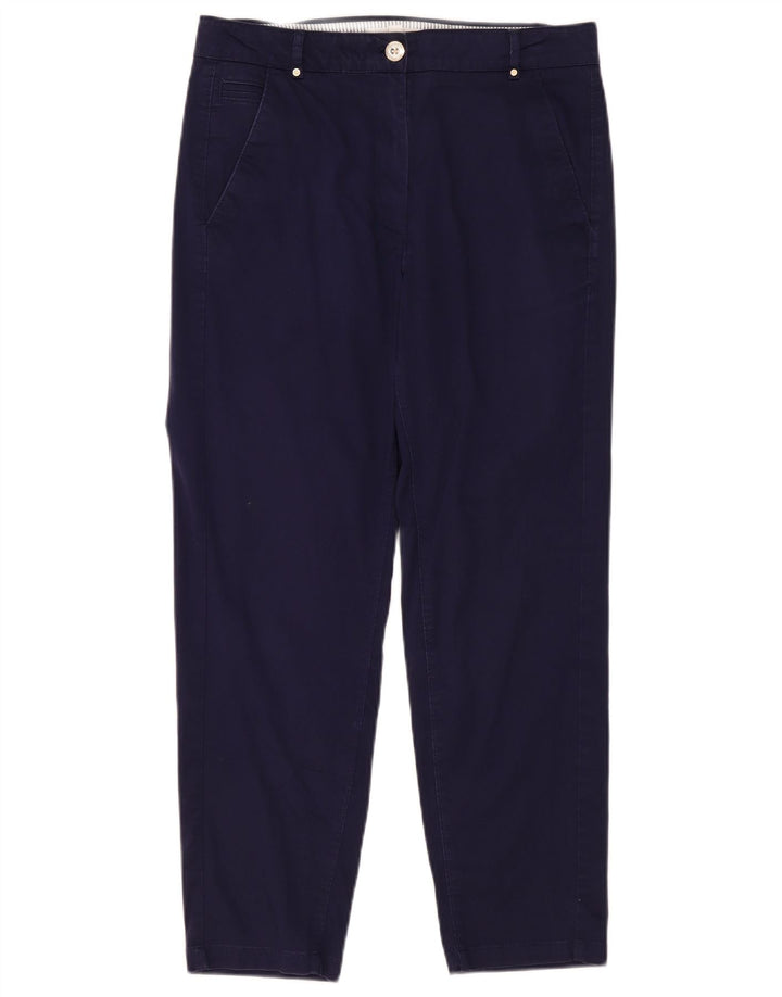 Calça Chino Feminina Marks & Spencer Reino Unido 12 Médio W32 L28 Azul Marinho