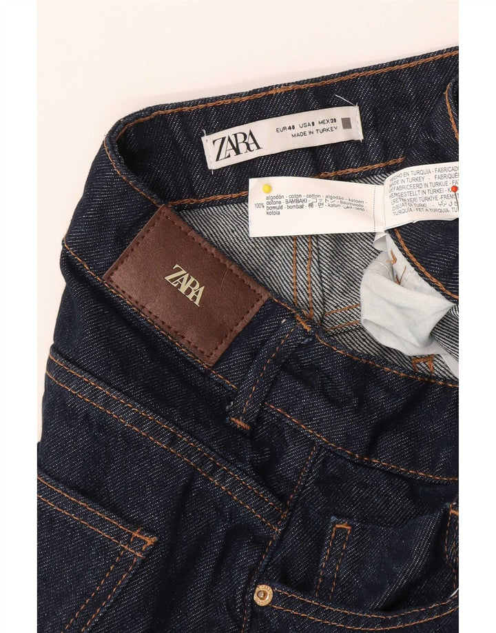 Zara Womens Loose Jeans EU 40 Médio W30 L27 Azul Marinho Algodão