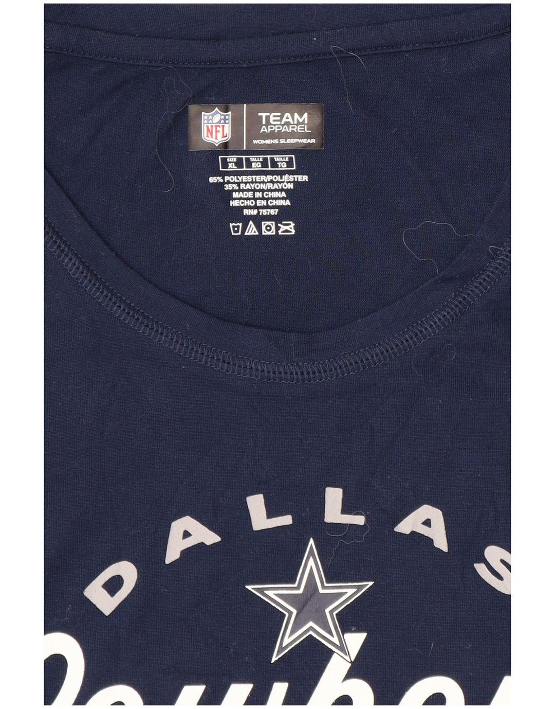 Camiseta feminina NFL Dallas Cowboys com estampa gráfica UK 18 XL azul marinho poliéster
