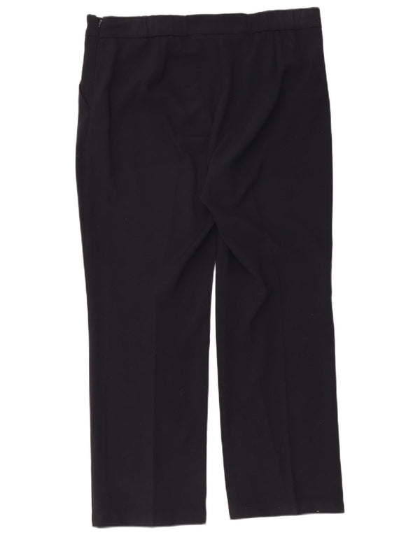 Calça casual feminina Marks & Spencer UK 14 grande W34 L27 azul marinho