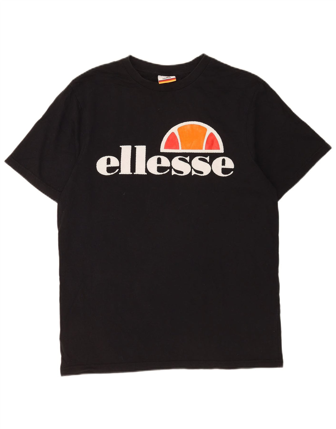 Ellesse Camiseta masculina gráfica Top médio algodão preto