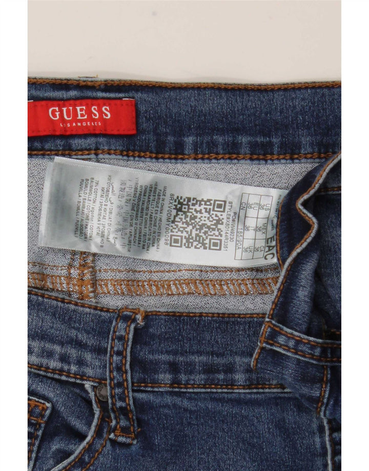 Guess Mens Slim Jeans W36 L28 Azul Algodão