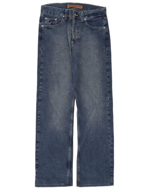 Richmond Mens Graphic Straight Jeans EU 44 XS W30 L32 Azul