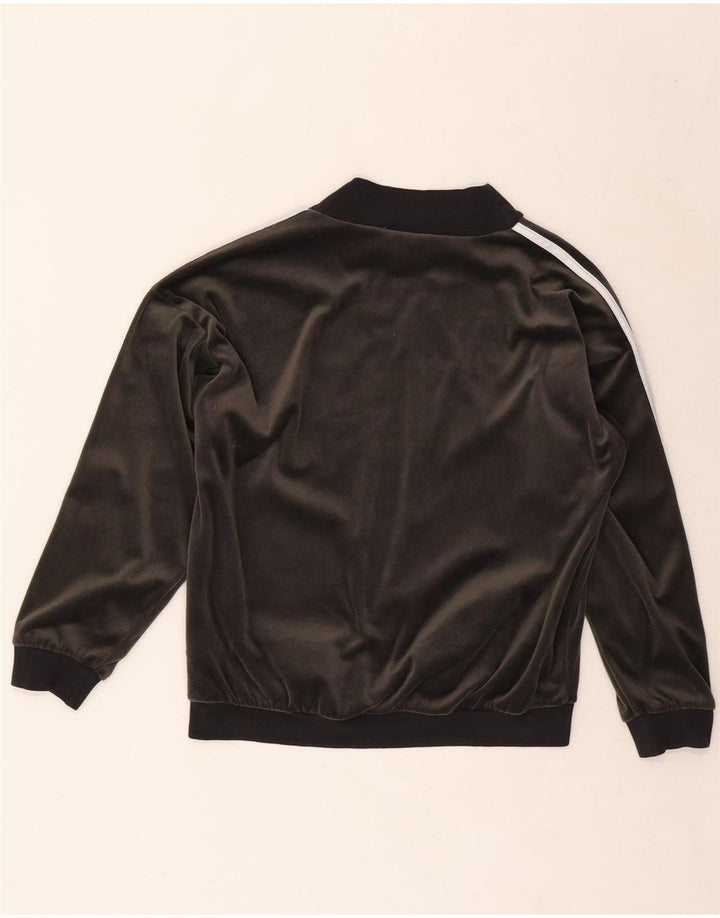 Adidas Meninas Velour Sweatshirt Jumper 11-12 Anos Cinzento Poliéster