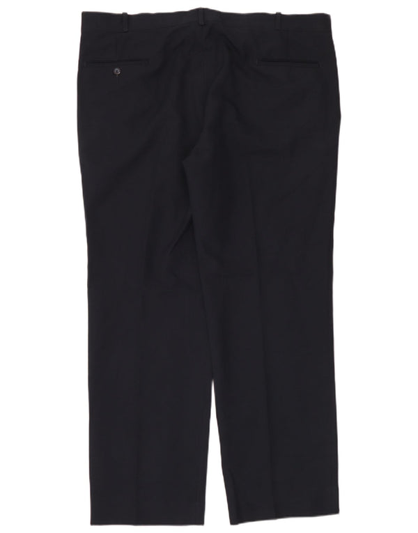 Calça masculina reta Farah W42 L33 azul marinho poliéster