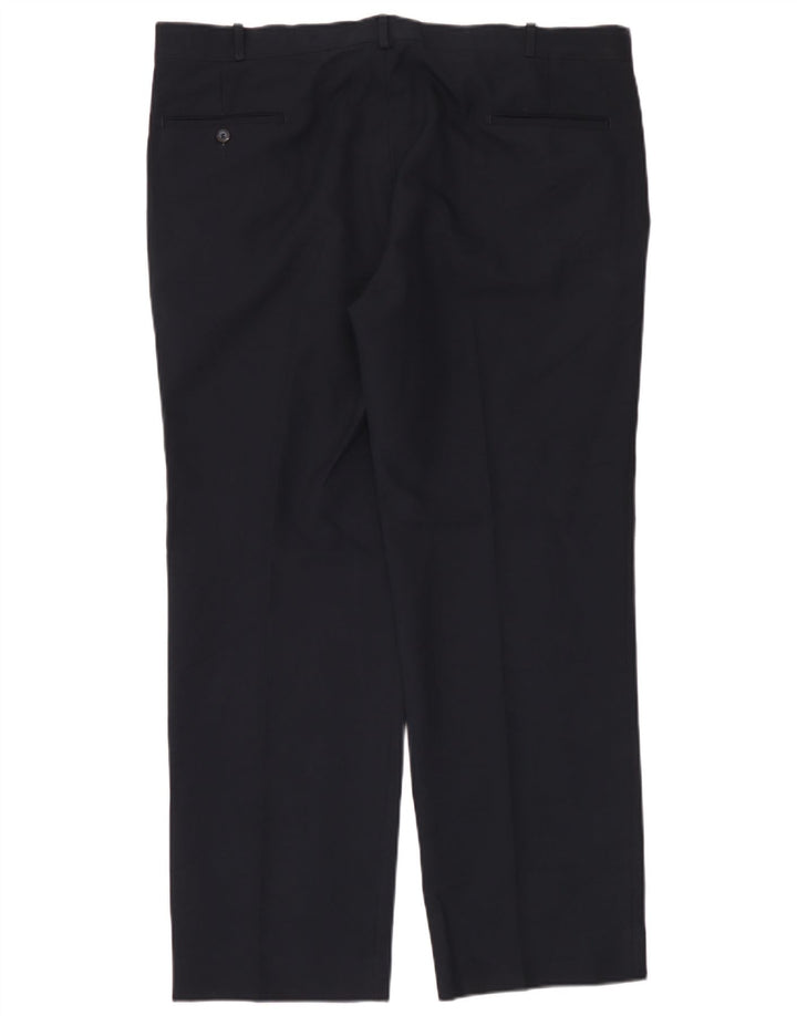 Calça masculina reta Farah W42 L33 azul marinho poliéster