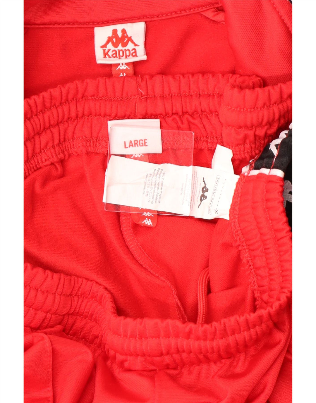 Fato de treino feminino gráfico Kappa UK 16 grande bloco colorido vermelho poliéster